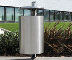 Apollo 100 hooded litter bin - post-mounted