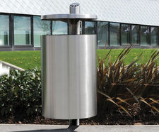 Apollo 100 hooded litter bin - post-mounted