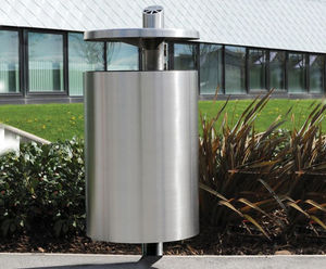 Apollo 100 hooded litter bin - post-mounted