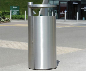 Apollo 100 hooded litter bin - floor-mounted