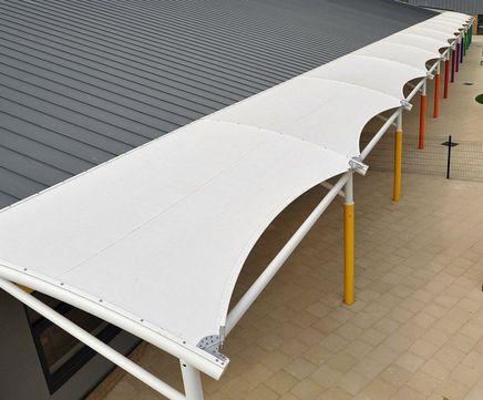 Barton Cantilever Walkway - steel frame waterproof pvc walkway canopy