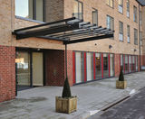 Baskeyfield Entrance Canopy - steel and glass wall-mounted shelter - on this page