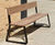 Caerphilly Seat - steel frame timber bench 0