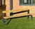 Caerphilly Seat - steel frame timber bench 1
