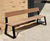 Caerphilly Seat - steel frame timber bench 5