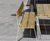 Caerphilly Seat - steel frame timber bench 4