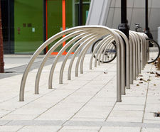 Curve Cycle Stand - modern steel bike rack for secure outdoor parking