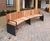Easthorpe - contemporary semi-circular steel-framed timber seat 1
