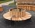 Easthorpe - contemporary semi-circular steel-framed timber seat 7