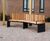 Easthorpe - contemporary semi-circular steel-framed timber seat 2