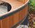 Easthorpe - contemporary semi-circular steel-framed timber seat 5
