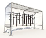Eco-Guest Space Saving Shelter - steel outdoor bike storage - on this page