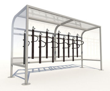 Eco-Guest Space Saving Shelter - steel outdoor bike storage