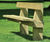Edale - rustic 3-slat wooden seat 5