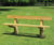 Edale - rustic 3-slat wooden seat 2