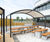 Fabric Arc Canopy - white PVC outdoor shelter for dining or social spaces 0