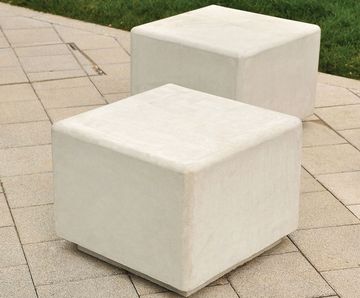 Gorton Concrete Cube Seat - minimalist architectural outdoor seating