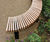 Helston - contemporary curved mild steel and timber bench 9