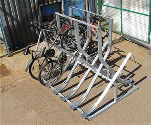 High Density Cycle Rack - space-saving steel bike storage