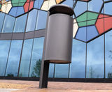 Kingsley Litter Bin - steel outdoor bin - on this page