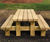 Land Picnic Bench - solid timber table and bench 9