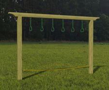 Wooden Playground Trapeze Rings - outdoor gym rings for children