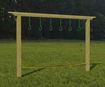 Wooden Playground Trapeze Rings - outdoor gym rings for children