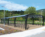 Lightwood Cycle Shelter - curved cantilever bike storage - on this page
