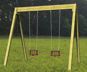 Double Cradle Swings - playground swing set for young children