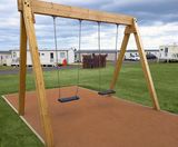 Double Flat Swings - timber playground swing set for children aged 5+ - on this page