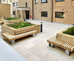 Seating, bins and cycle stands - Darwin Green, Cambridge