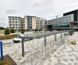 Bespoke canopies, cycle shelter and litter bins for new hospital - on this page