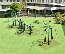 Outdoor gym for pupils - Oak Parks High School, Ilford