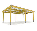 New Forest Shelter - timber outdoor shelter for walkways and cycle storage