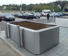 Northfleet Planter - stainless steel outdoor planter