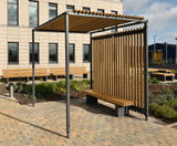 Palisade Brise Soleil - steel and timber outdoor sun shade canopy - on this page
