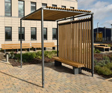 Palisade Brise Soleil - steel and timber outdoor sun shade canopy