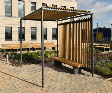 Palisade Brise Soleil - steel and timber outdoor sun shade canopy