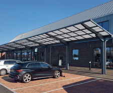 Penarth Gullwing Pick-Up & Drop-Off Canopy - weather shelter