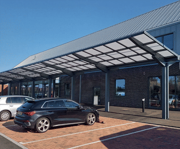 Penarth Gullwing Pick-Up & Drop-Off Canopy - weather shelter