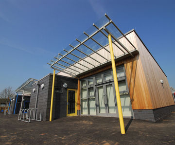 Richmond Entrance Canopy - contemporary aluminium and glass door shelter