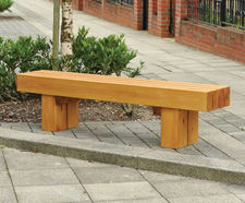 Whitwell Bench - outdoor timber seating for parks and public spaces