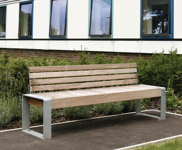Wiltshire Seat - steel and timber outdoor bench
