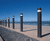 Whitmore Recycled Plastic Bollard - dome topped reflective bollard 0