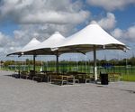 Triple Conic - large fabric canopy for outdoor covered areas