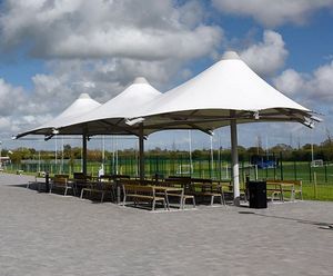 Triple Conic - large fabric canopy for outdoor covered areas