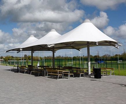 Triple Conic - large fabric canopy for outdoor covered areas