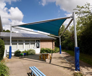 Triangle Perimeter Beam Shade Sail - hdpe outdoor sun canopy