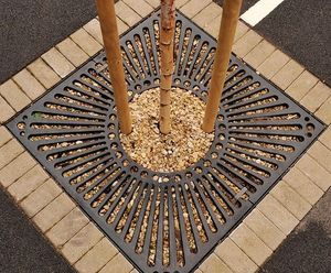 Sunburst Square Tree Grille - cast iron tree protection