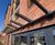 Stockton Entrance Canopy - aluminium and glass wall-mounted shelter 1